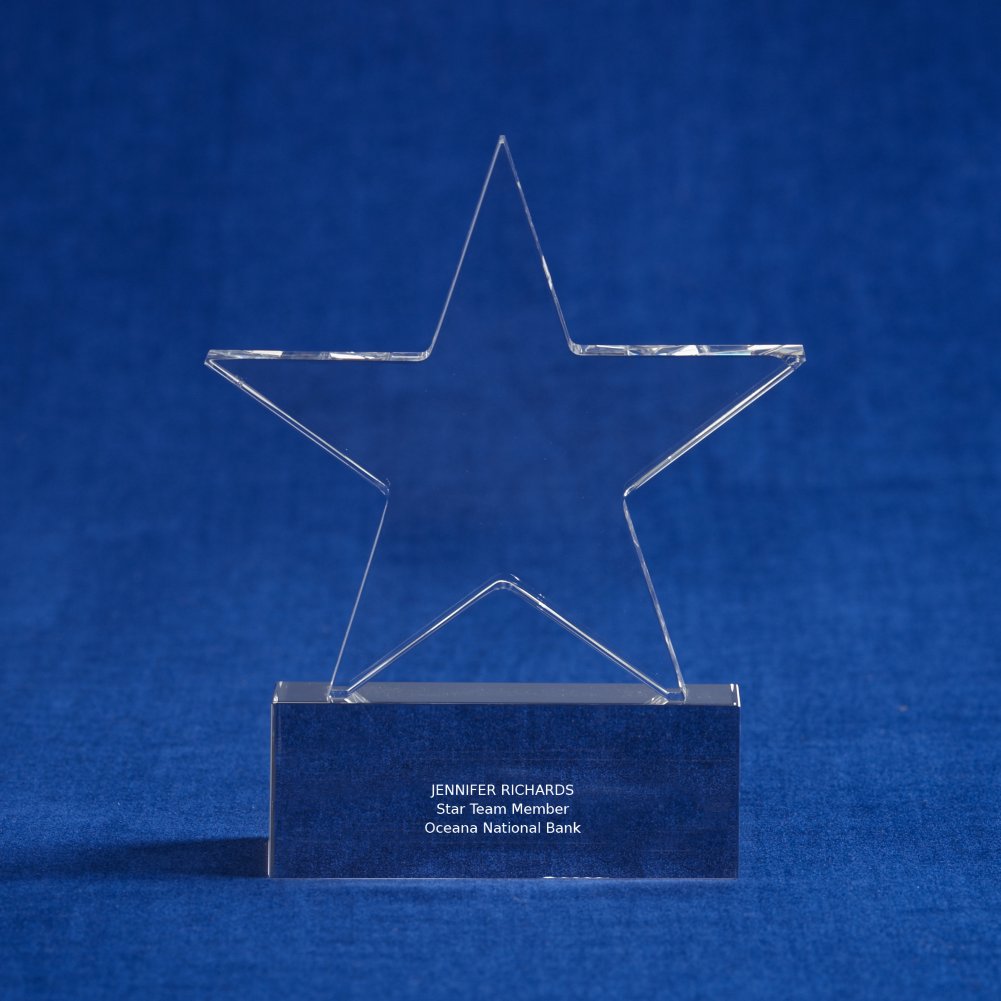 View larger image of Crystal Trophy - Star - Small